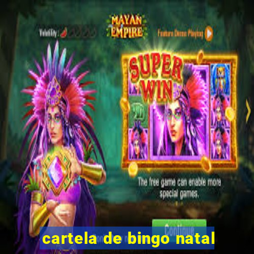 cartela de bingo natal